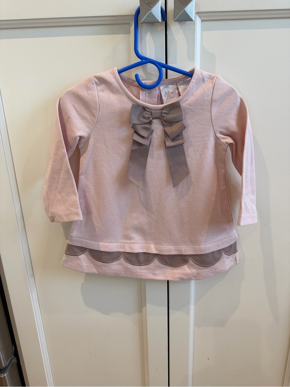 Jillian’s closet 12m Pink Long-Sleeve Bow dress for Kids